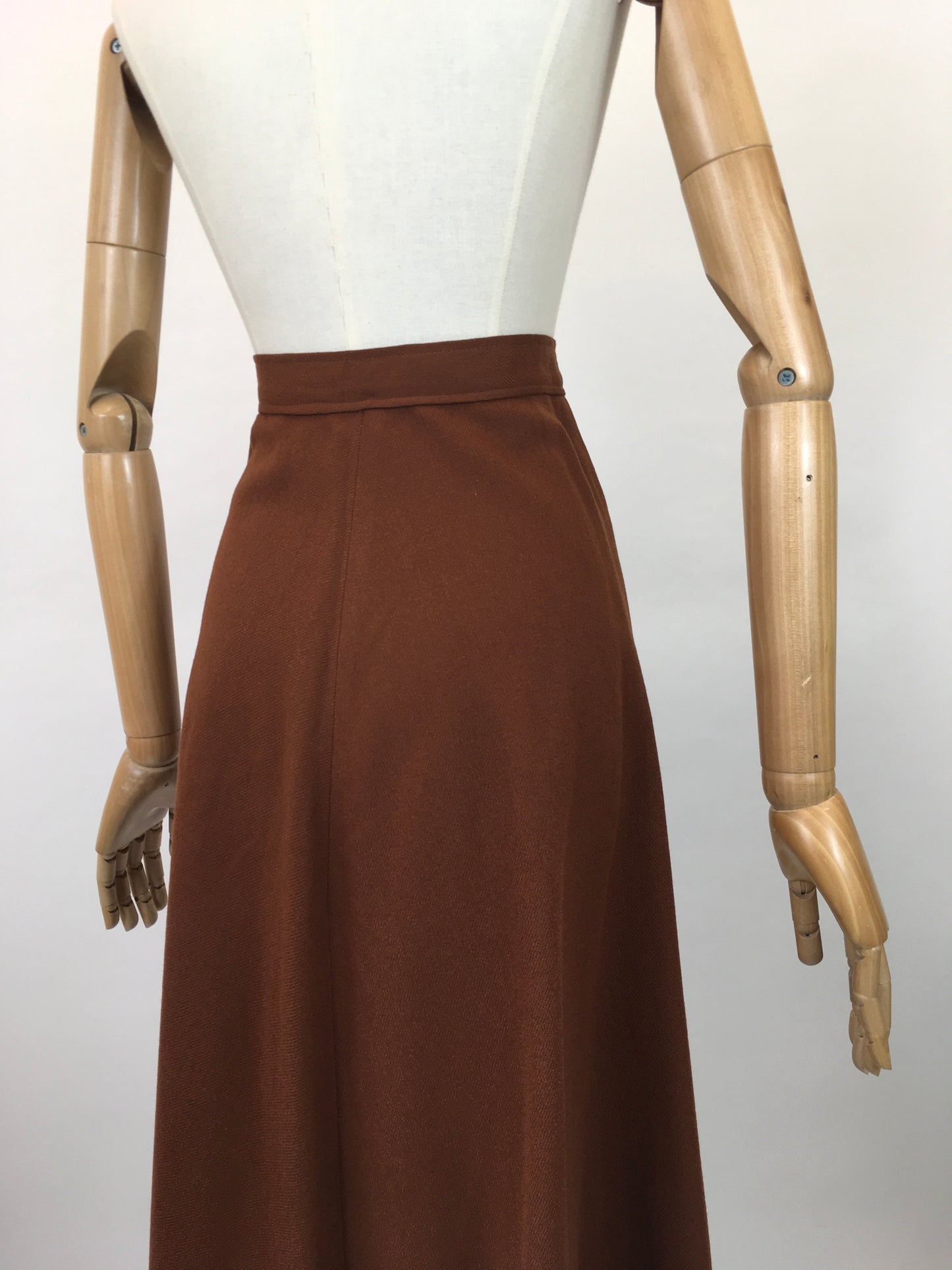 Original 40’s Woollen Skirt - in a warm Chestnut Brown