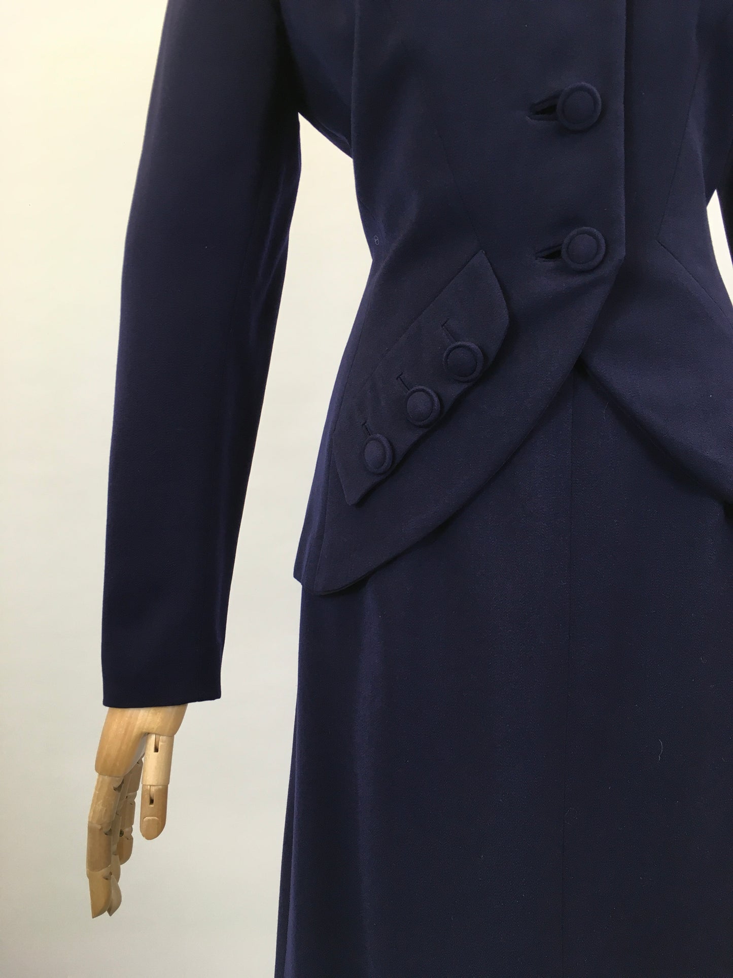 RESERVED FOR EMILY L. PLEASE DO NOT BUY. Original 1940’s Fabulous 2pc suit - True Navy