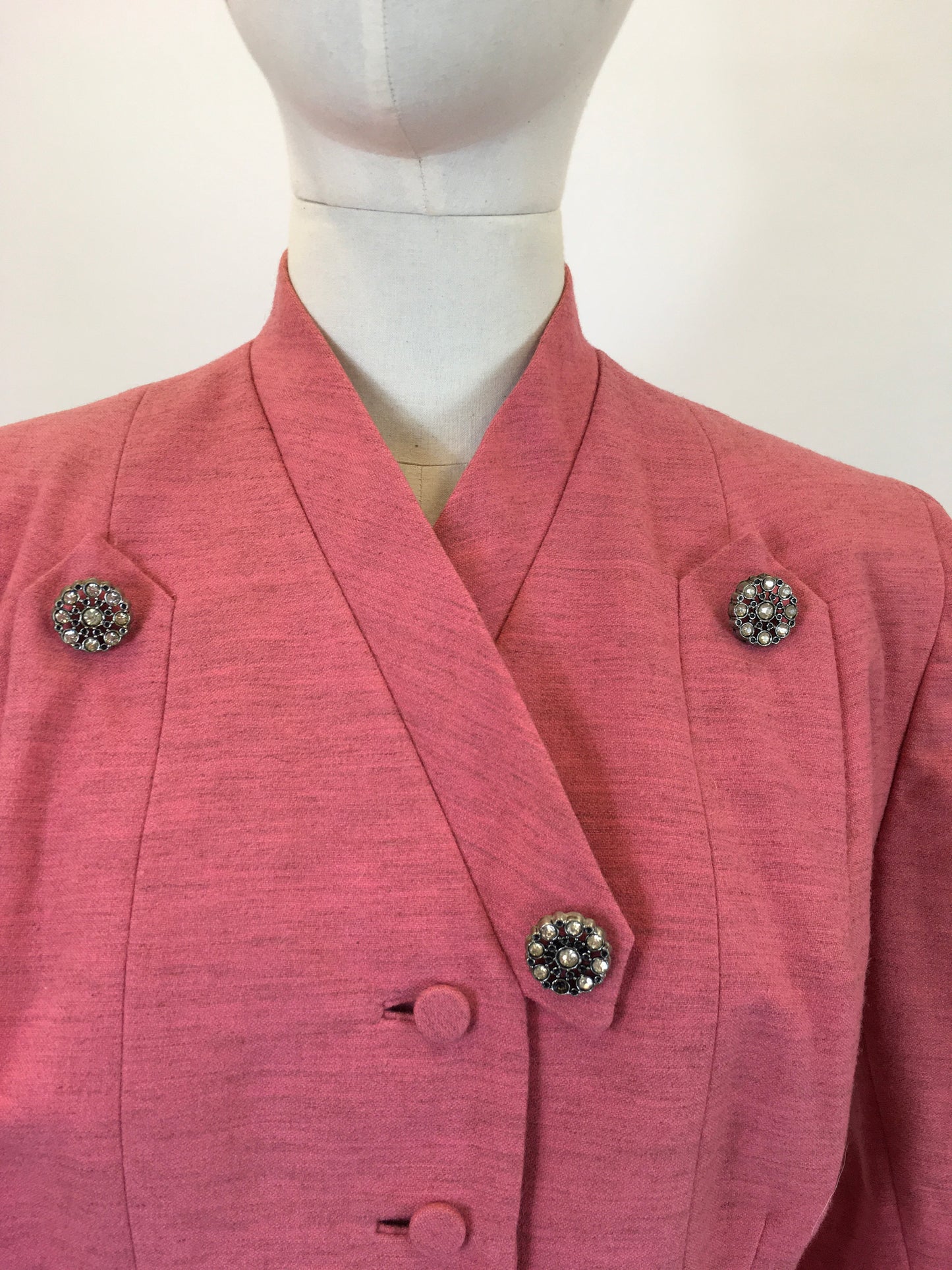 Original  late 40’s/ early 50's  Fabulous jacket - in Bubblegum Pink grain