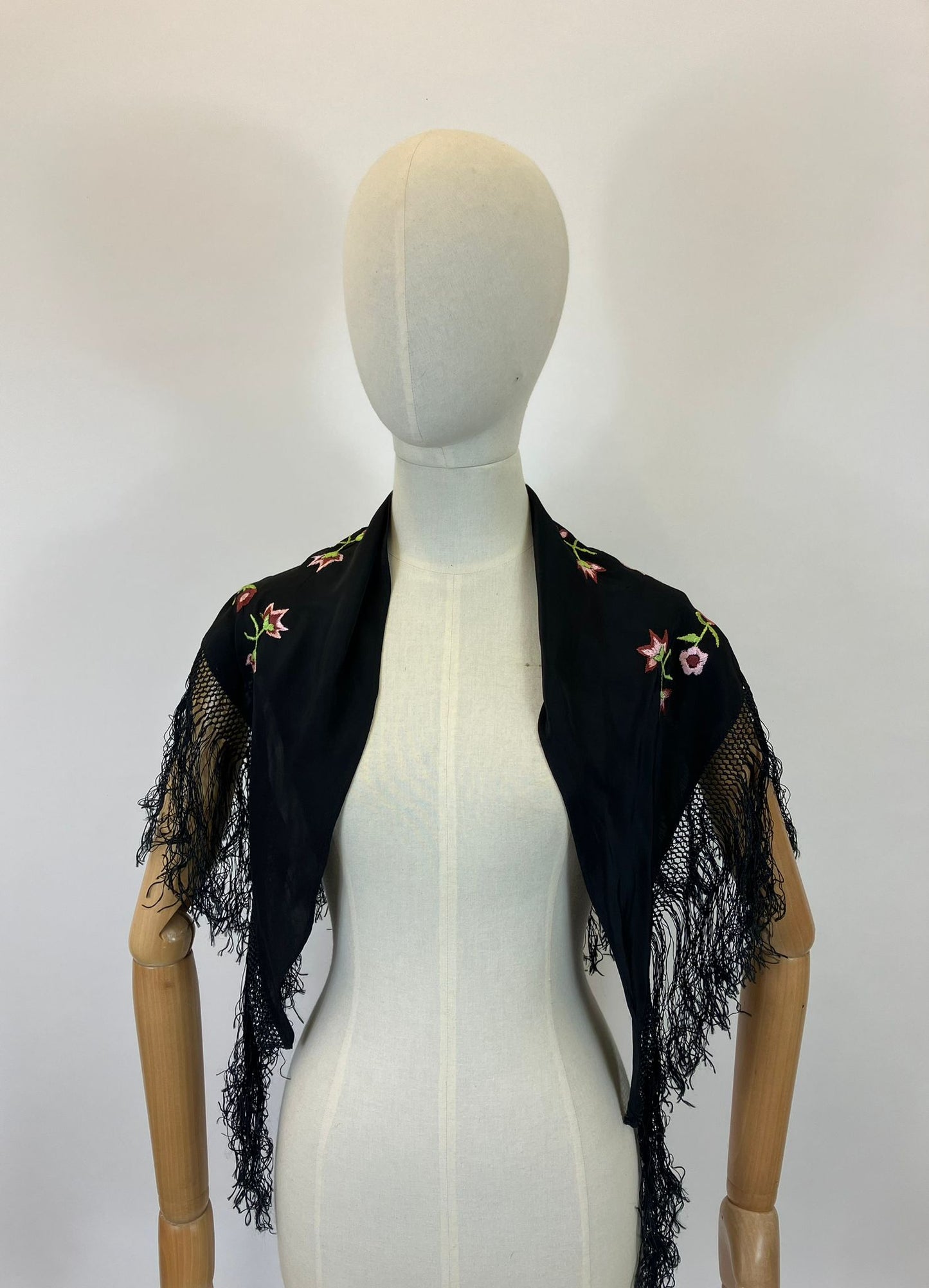 Original Fabulous Early Shawl - Hand embroidered