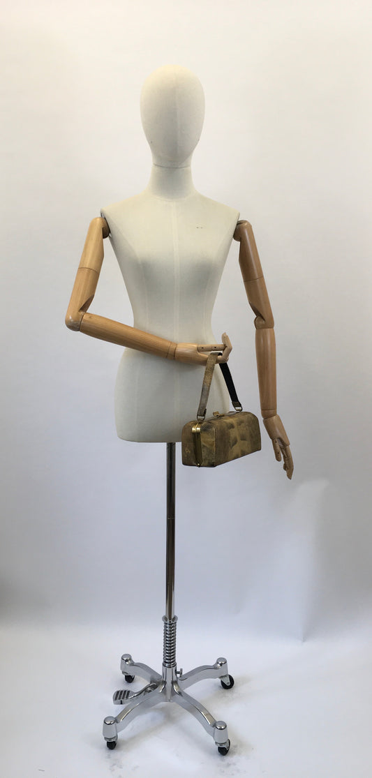 Original 1940’s Snakeskin Box Handbag.