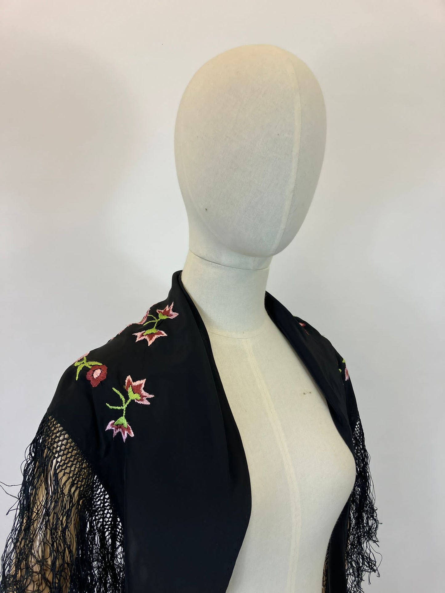 Original Fabulous Early Shawl - Hand embroidered