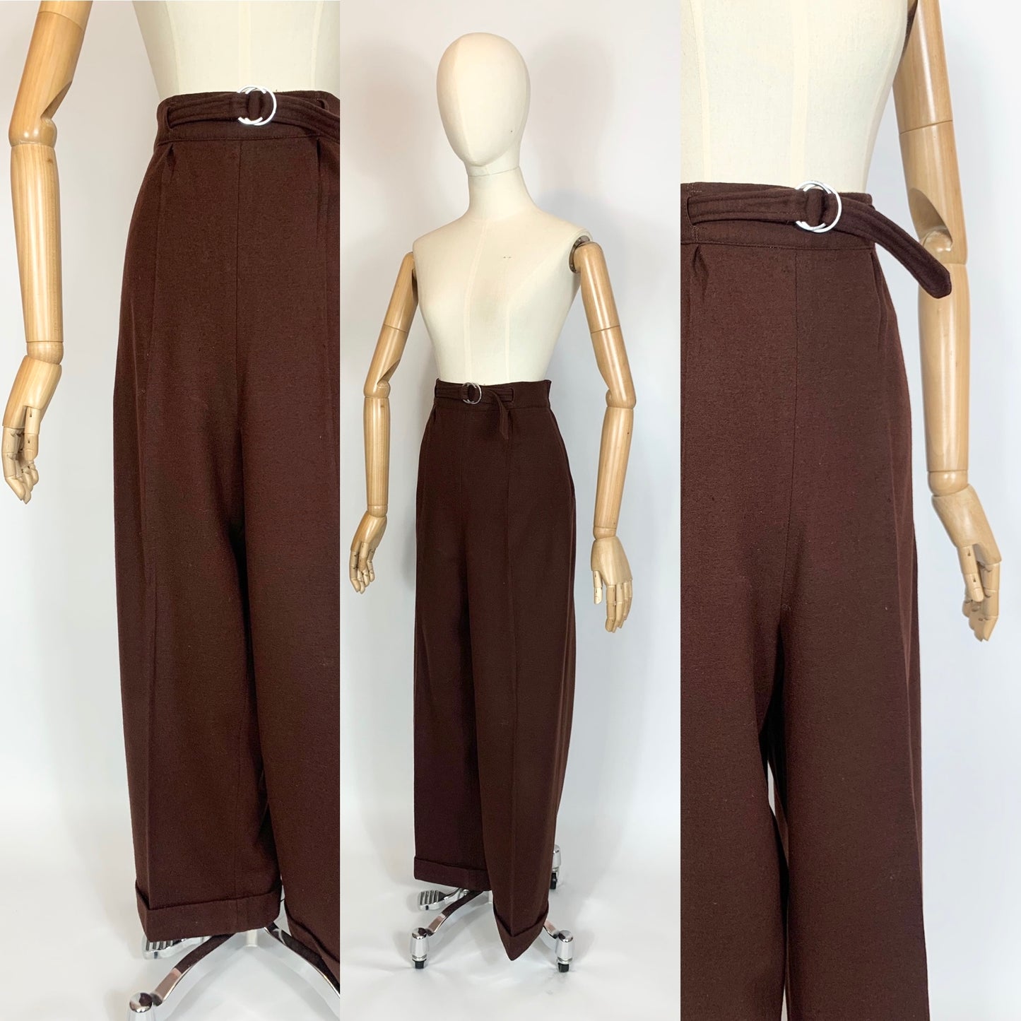 Original Rare 11011 Dinner plate label 1940’s Woollen trousers - Brown