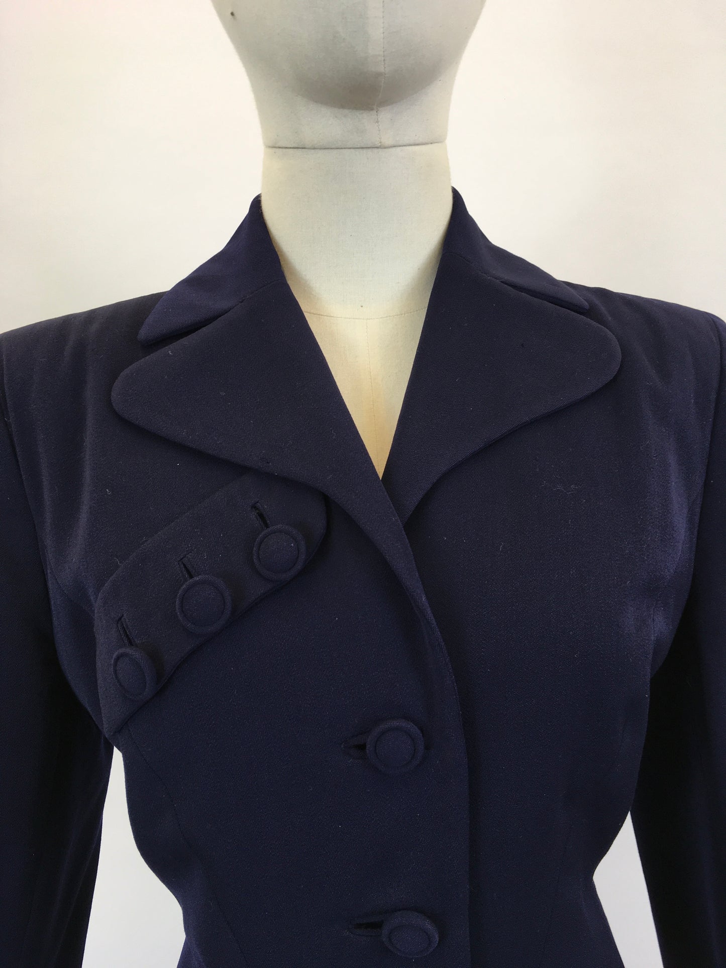 RESERVED FOR EMILY L. PLEASE DO NOT BUY. Original 1940’s Fabulous 2pc suit - True Navy