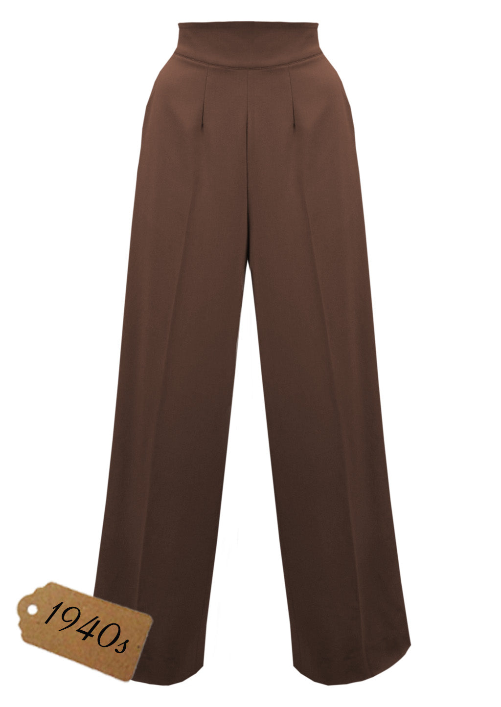 House Of Foxy 1940’s Rosie Trousers in Brown