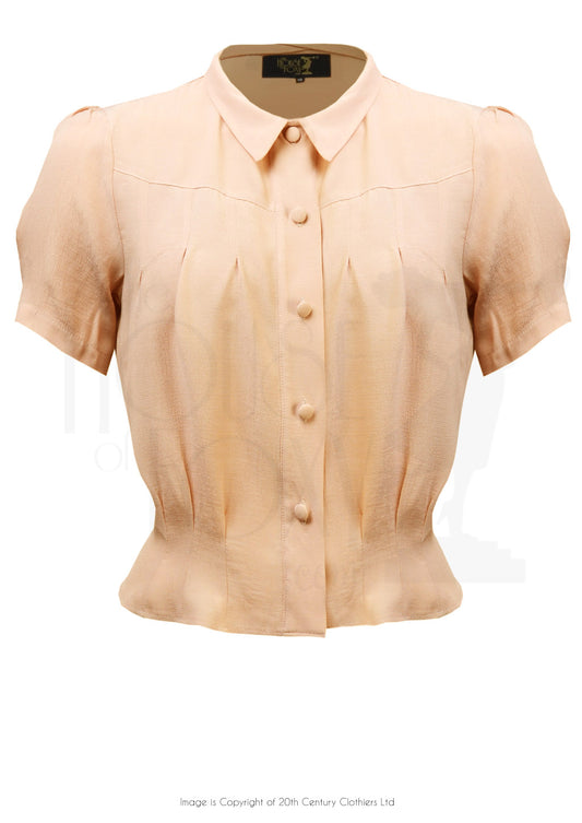 House Of Foxy 1930’s Bonnie Blouse in Apricot