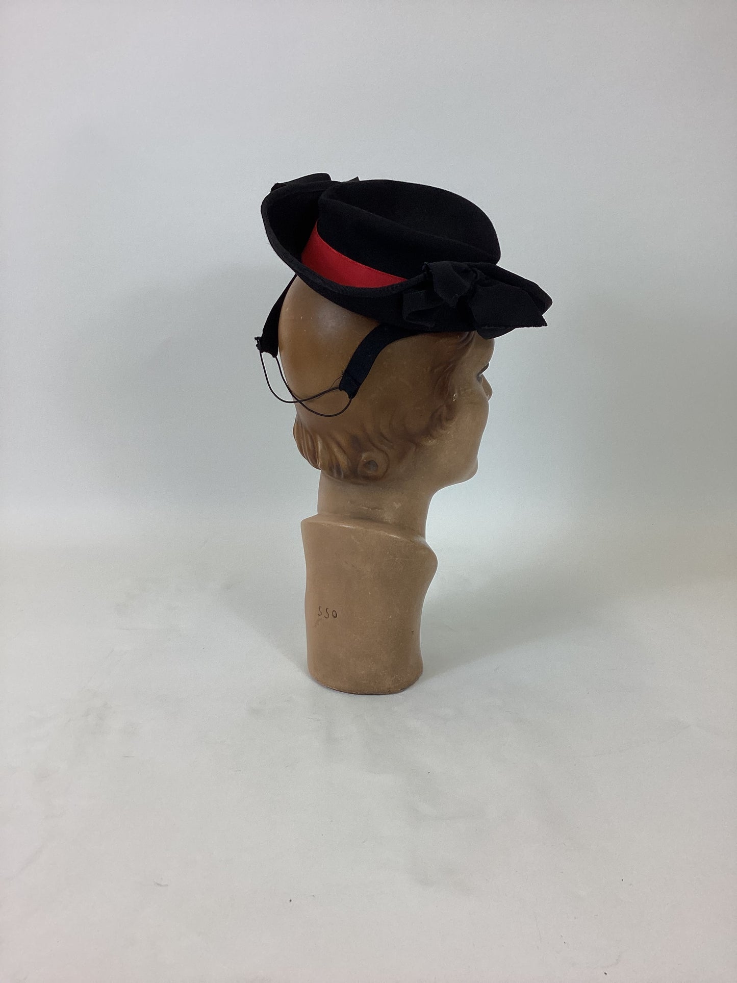 Original 40’s Gorgeous small Topper - Black / Red combination