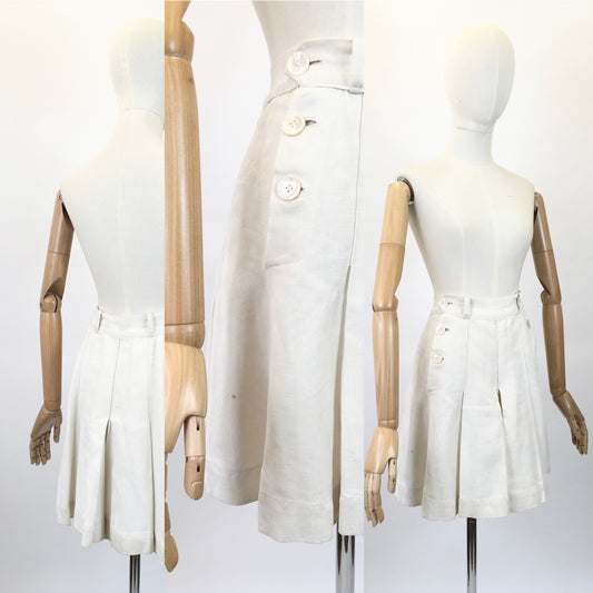 Original 30’s Linen Shorts - Traditional white.