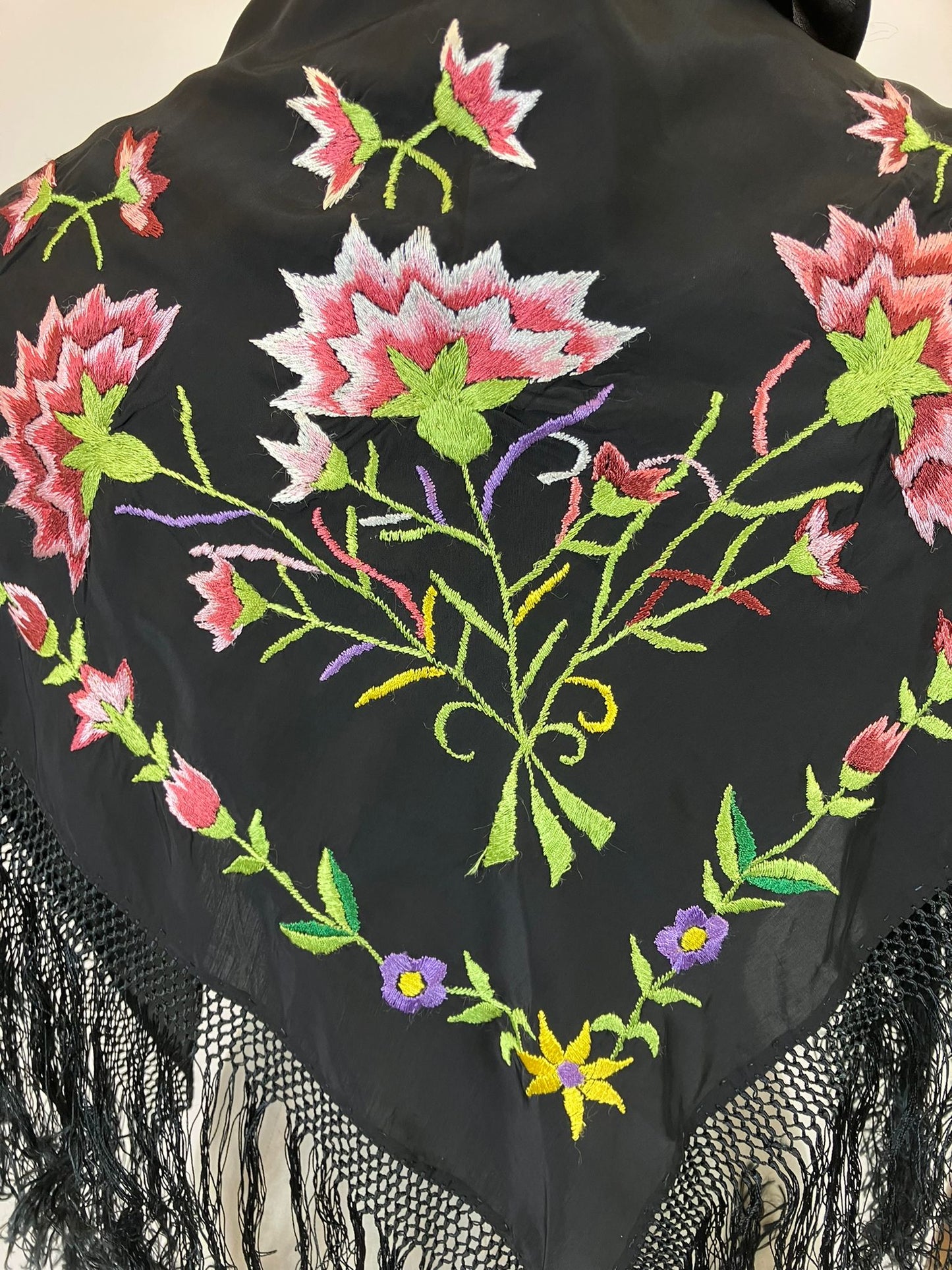 Original Fabulous Early Shawl - Hand embroidered