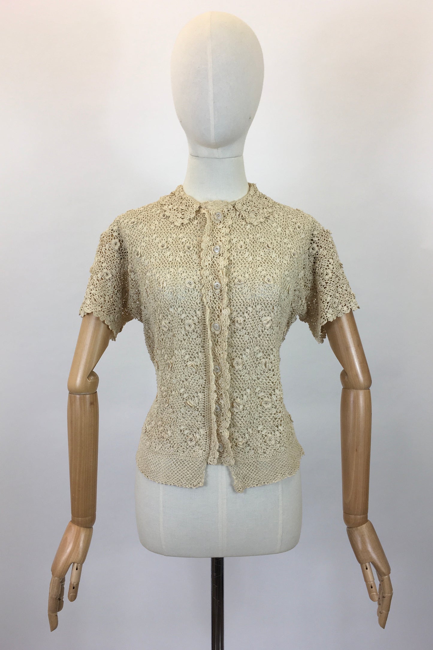 Original 30’s Crochet Blouse - in Cream