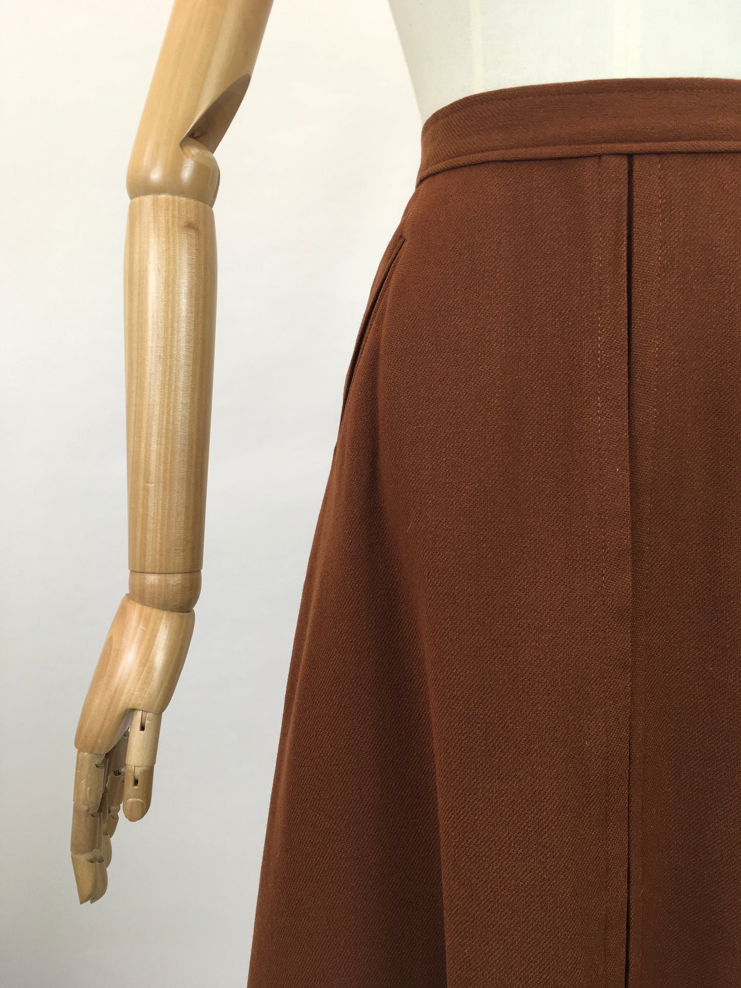 Original 40’s Woollen Skirt - in a warm Chestnut Brown