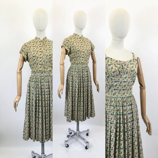 Original Fabulous 1940’s Novelty Sundress & Jacket set