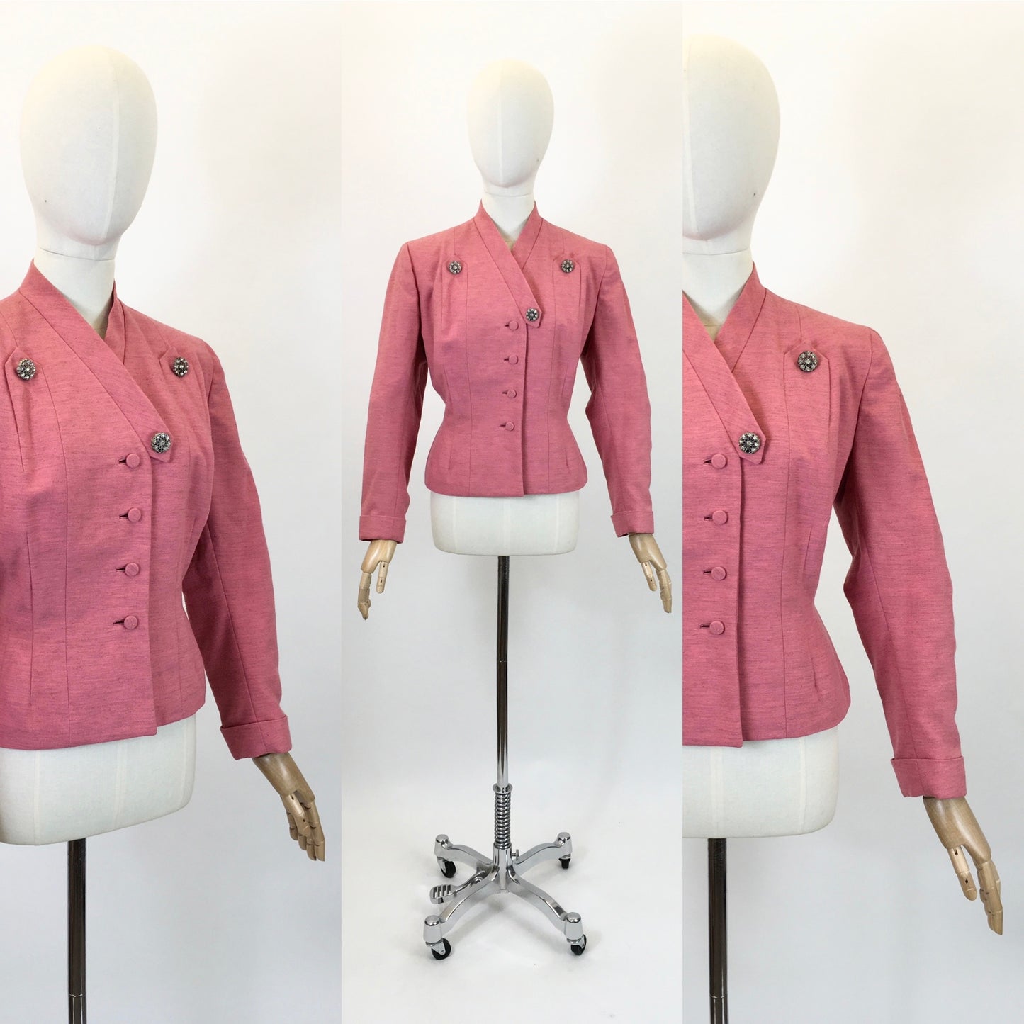 Original  late 40’s/ early 50's  Fabulous jacket - in Bubblegum Pink grain