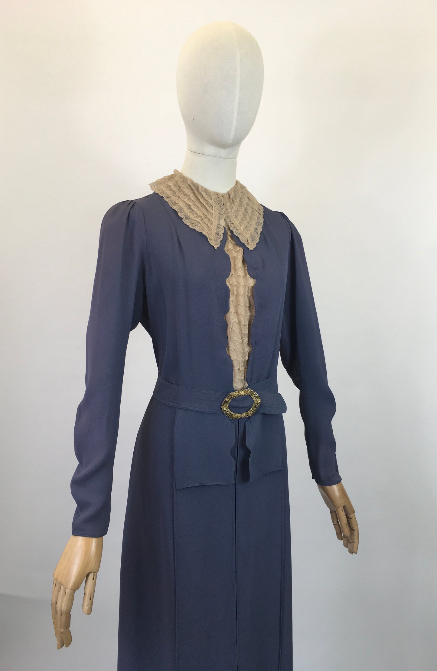 Original 1930’s Amazing Dress - in Slate Blue