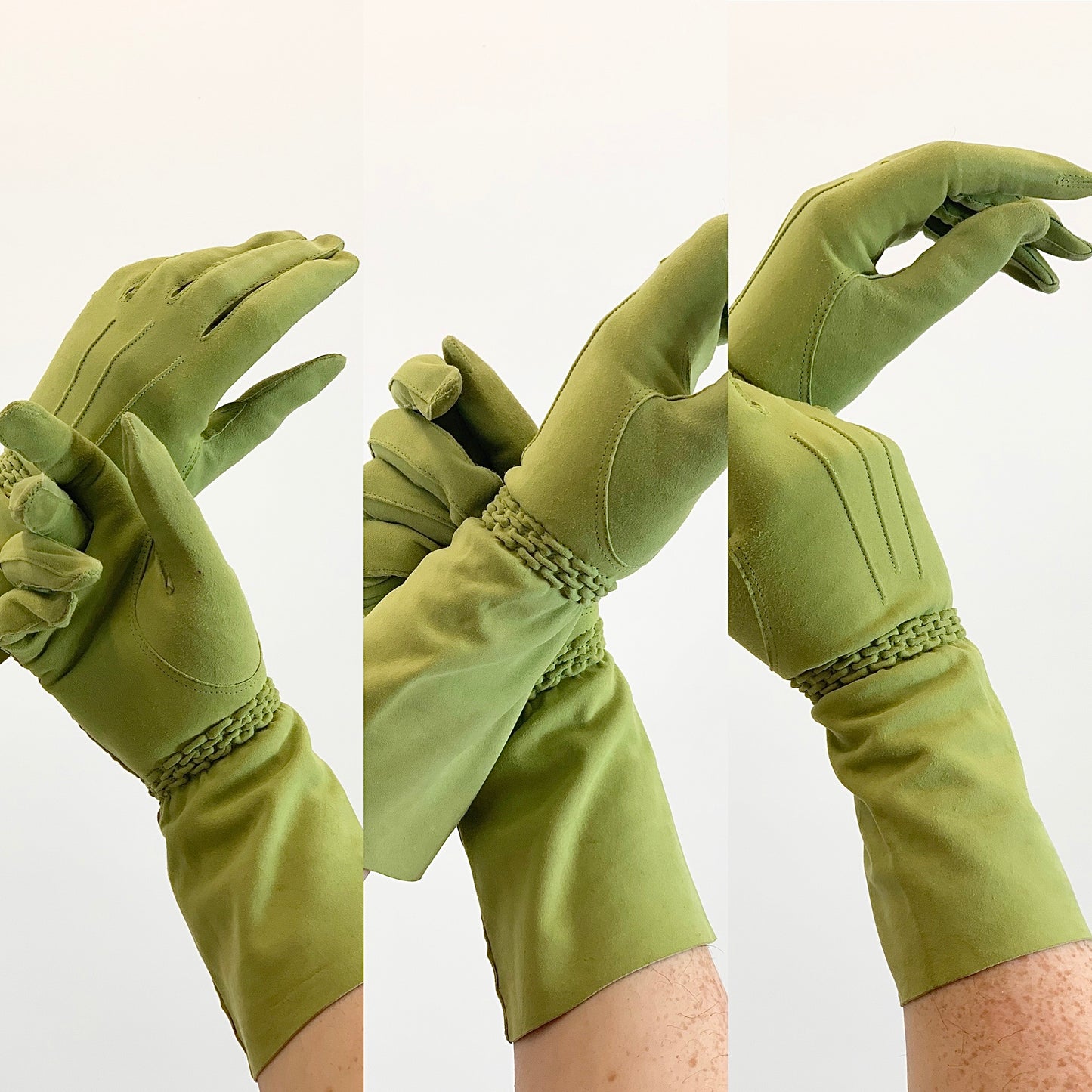 Original 1940’s Gorgeous Gloves - in Chautreuse