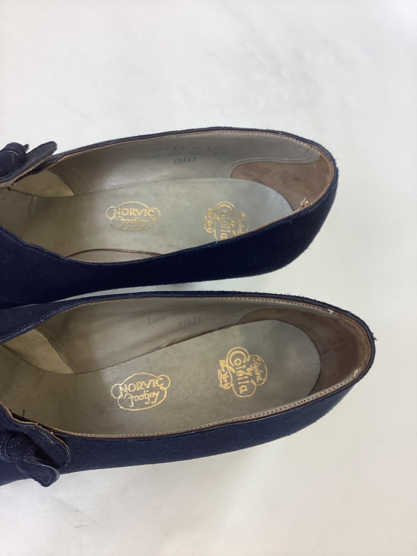 Original Amazing 1940’s suede shoes - Navy