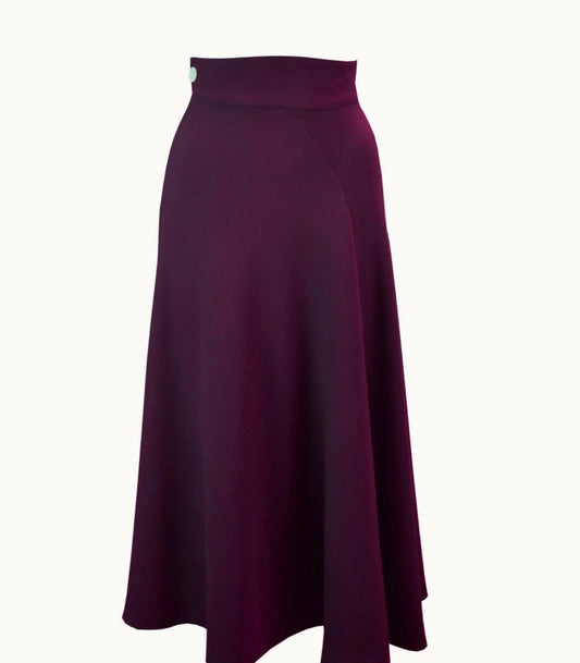 House of Foxy Reproduction Swirl skirt in Aubergine