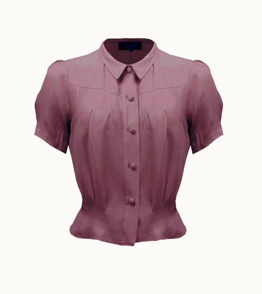 House of Foxy Reproduction Bonnie Blouse in Plum