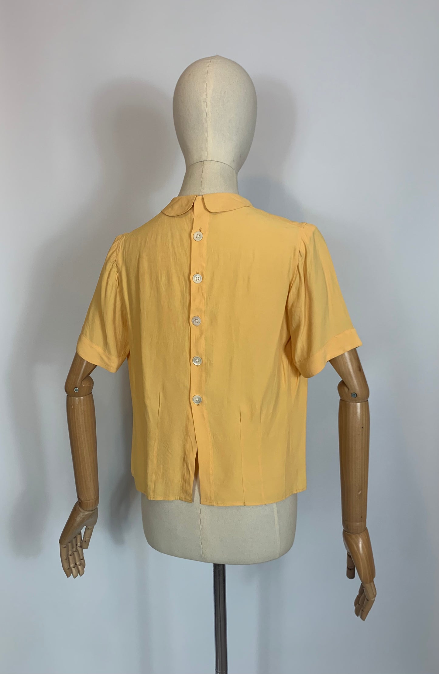 Original 1940’s CC41 blouse in Golden Yellow