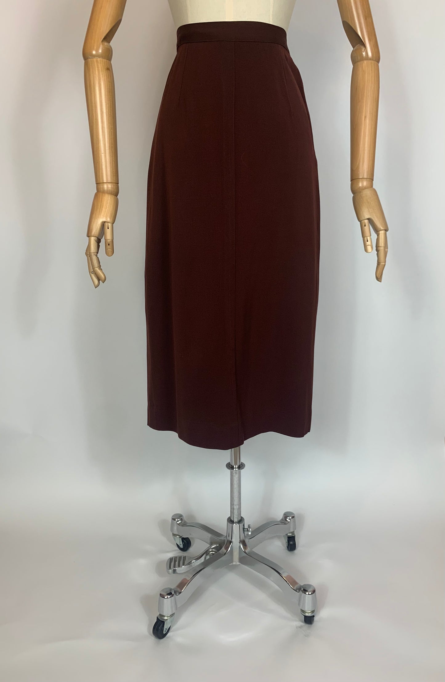 Original 1940’s Gorgeous Gaberdine skirt - in Cadbury Brown