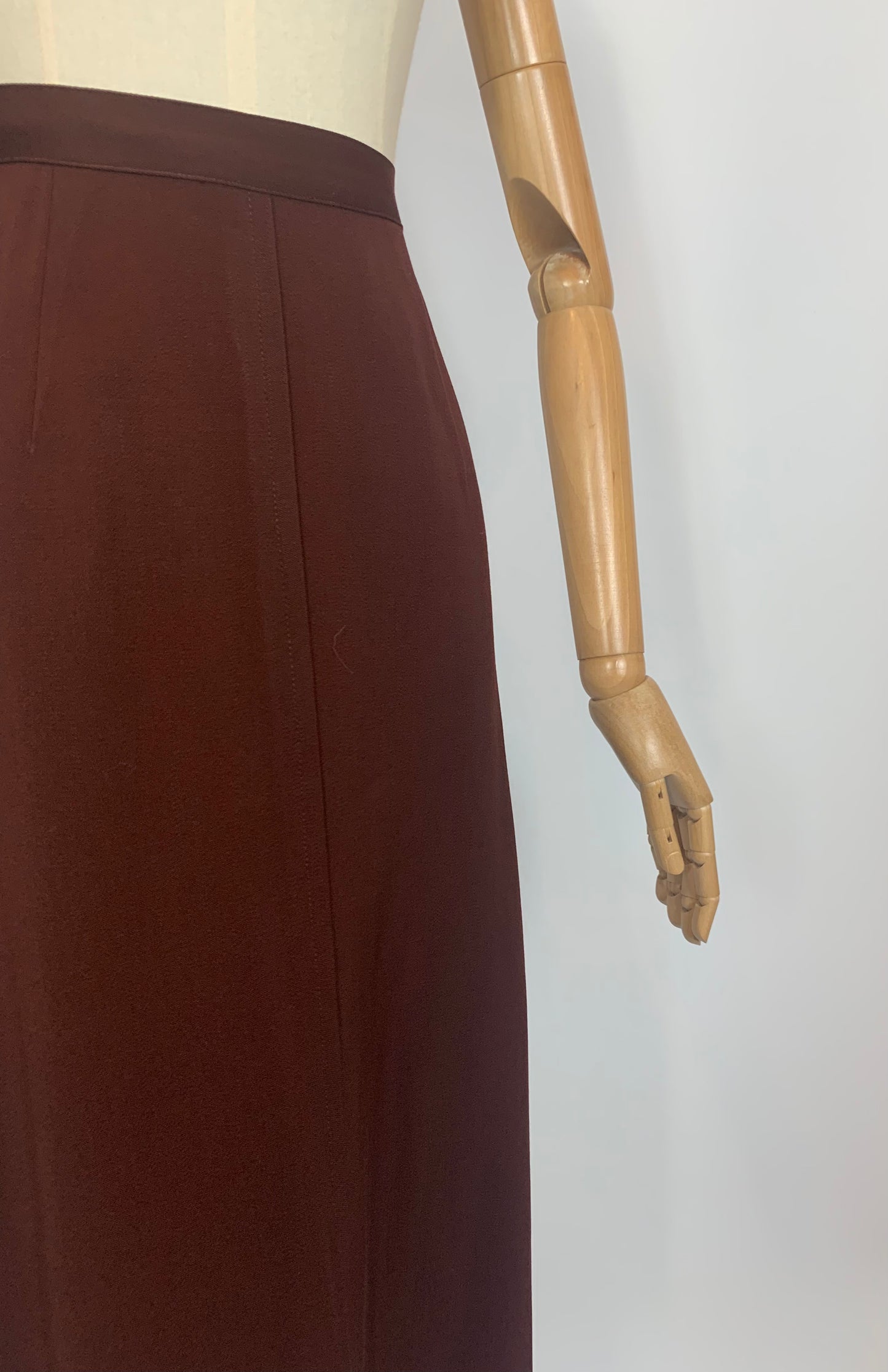 Original 1940’s Gorgeous Gaberdine skirt - in Cadbury Brown