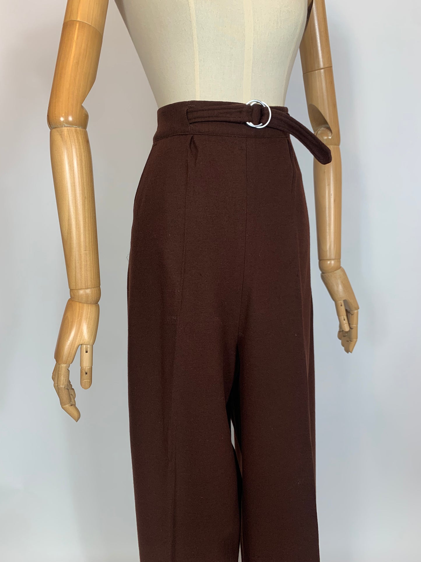 Original Rare 11011 Dinner plate label 1940’s Woollen trousers - Brown