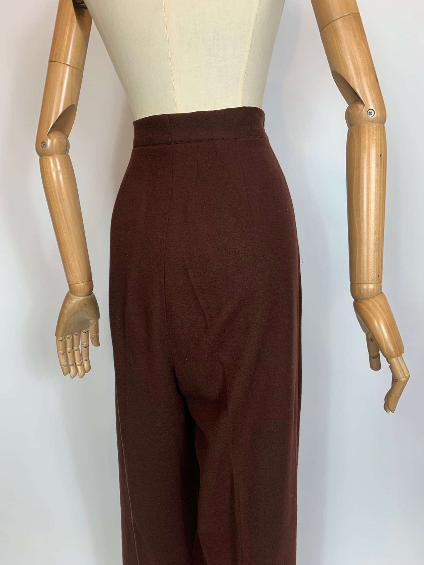 Original Rare 11011 Dinner plate label 1940’s Woollen trousers - Brown