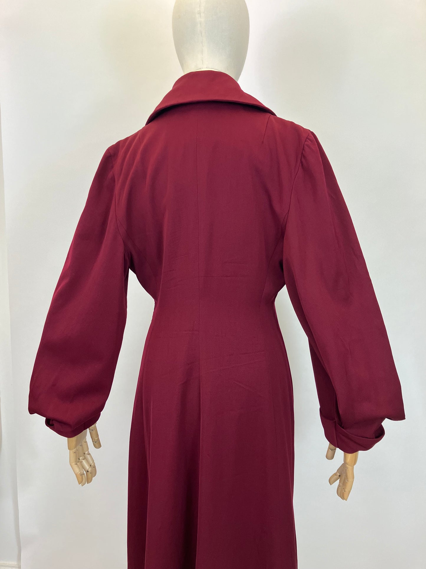 Original Fabulous 1940's Princess Coat - in Spectacular Wine colour