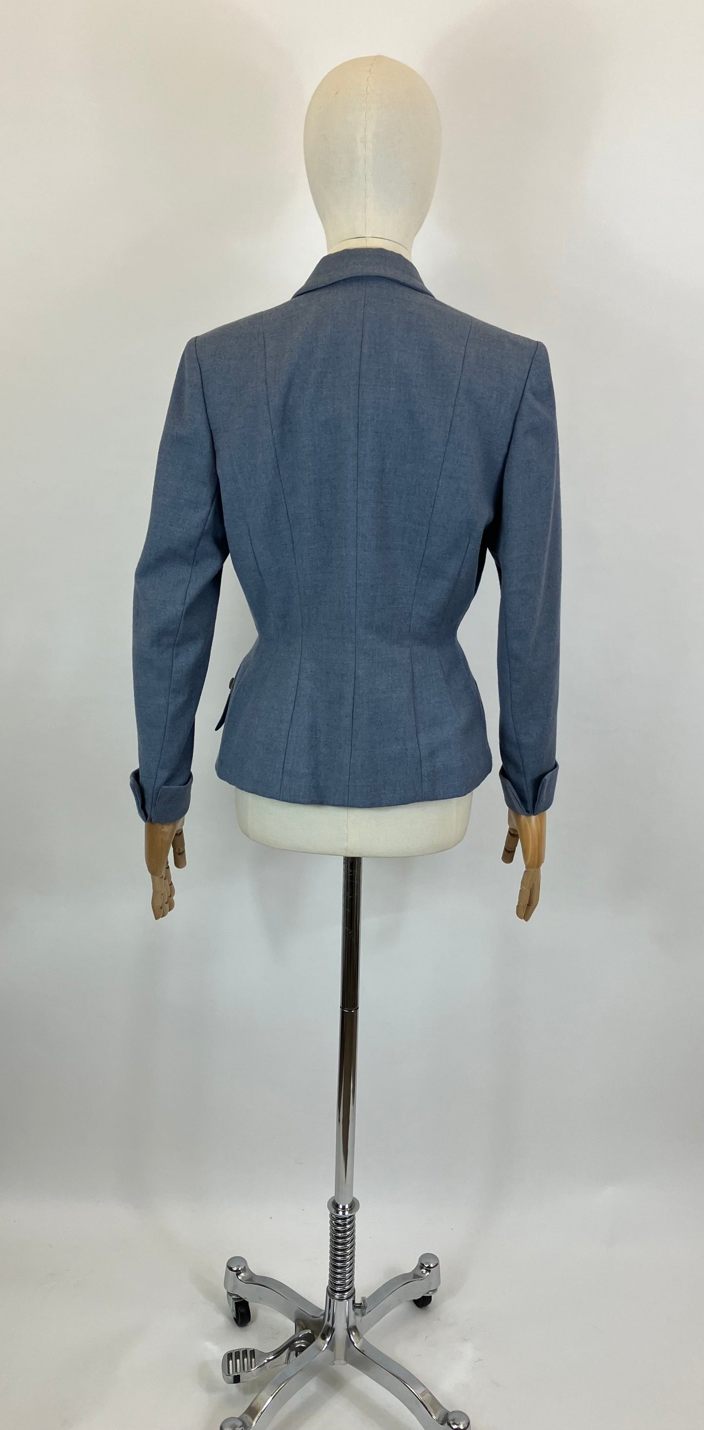 Original 1940's Gorgeous Woollen Jacket - in Powder Blue