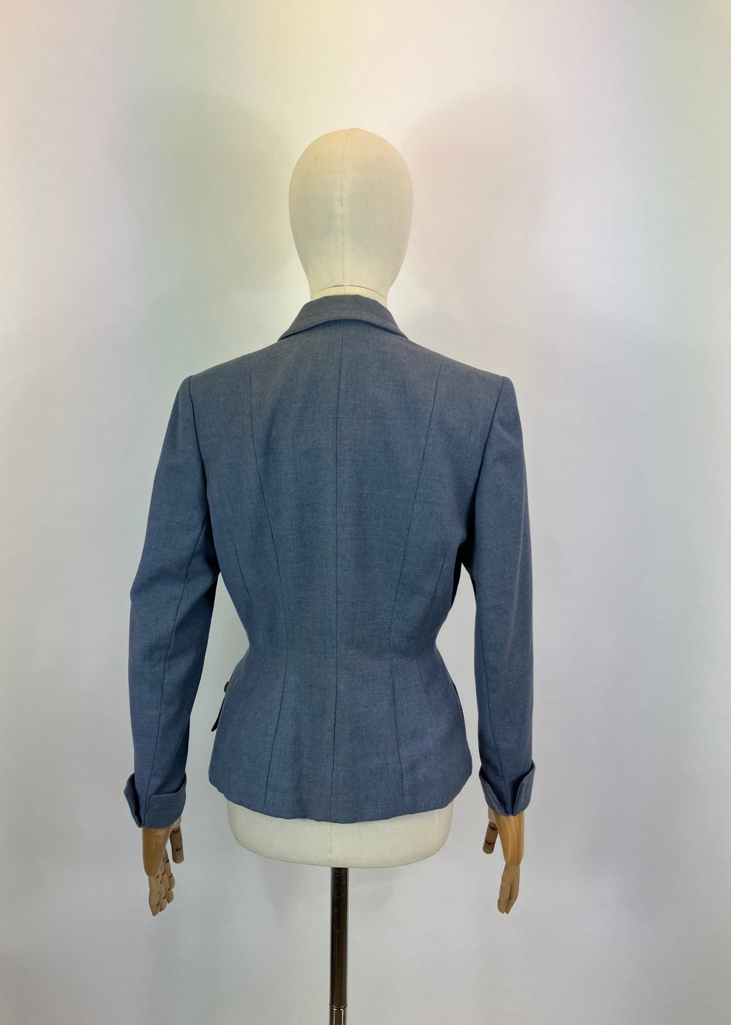 Original 1940's Gorgeous Woollen Jacket - in Powder Blue