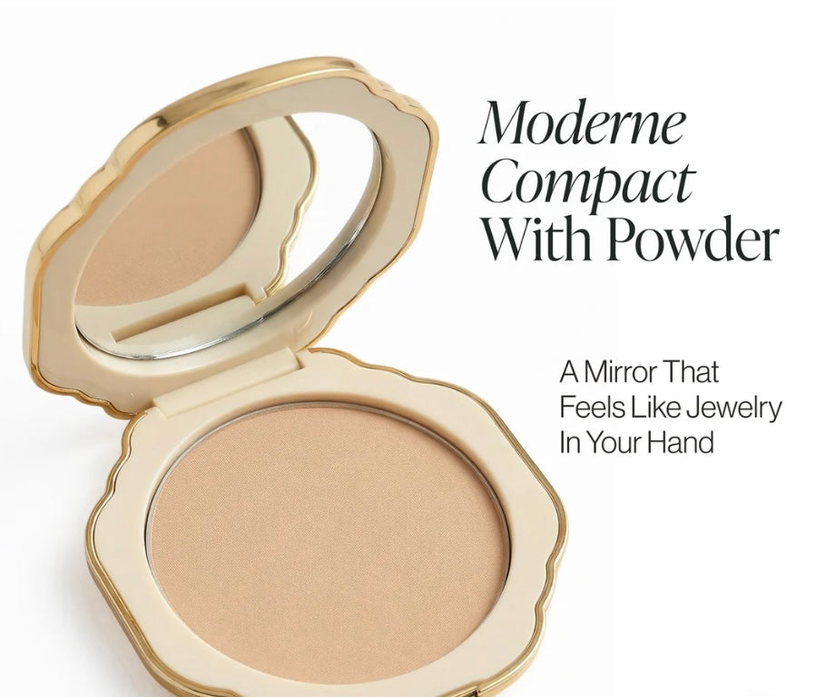 Besame Cosmetics - Gold compact with Peggy Powder refill