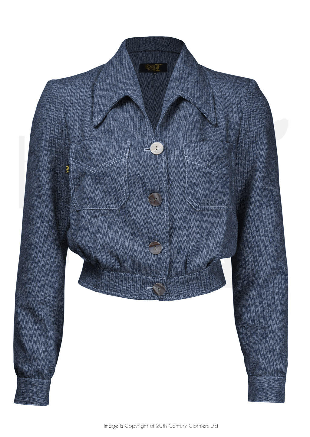 House of Foxy 1940’s Americana Jacket in Blue