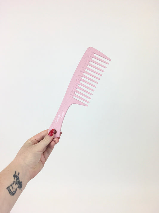 Lucille’s Locks Wide Tooth Hair Comb - In Pink