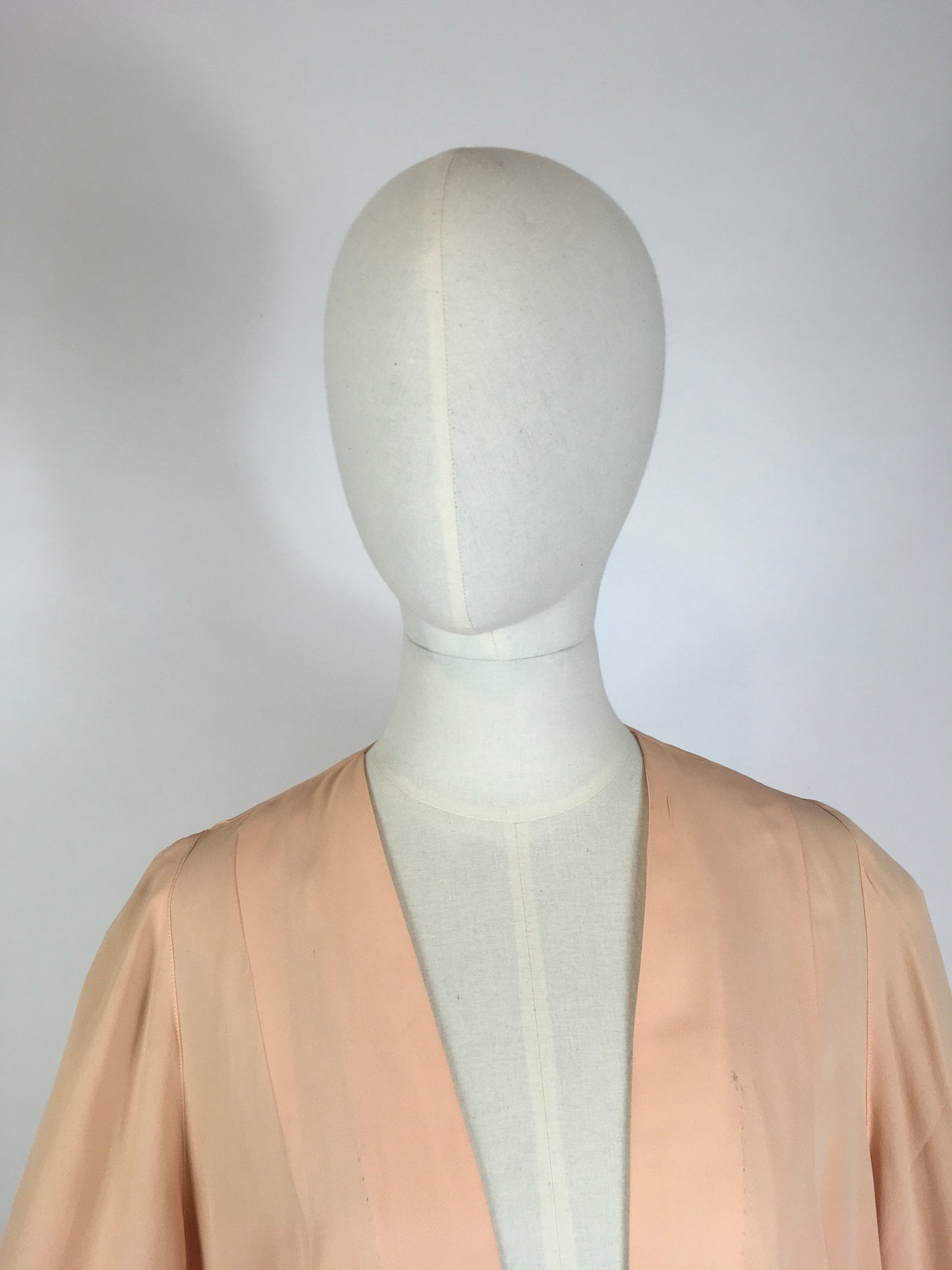 Original 1940’s Edge to Edge Rayon Jacket - In A Darling Soft Apricot Peach