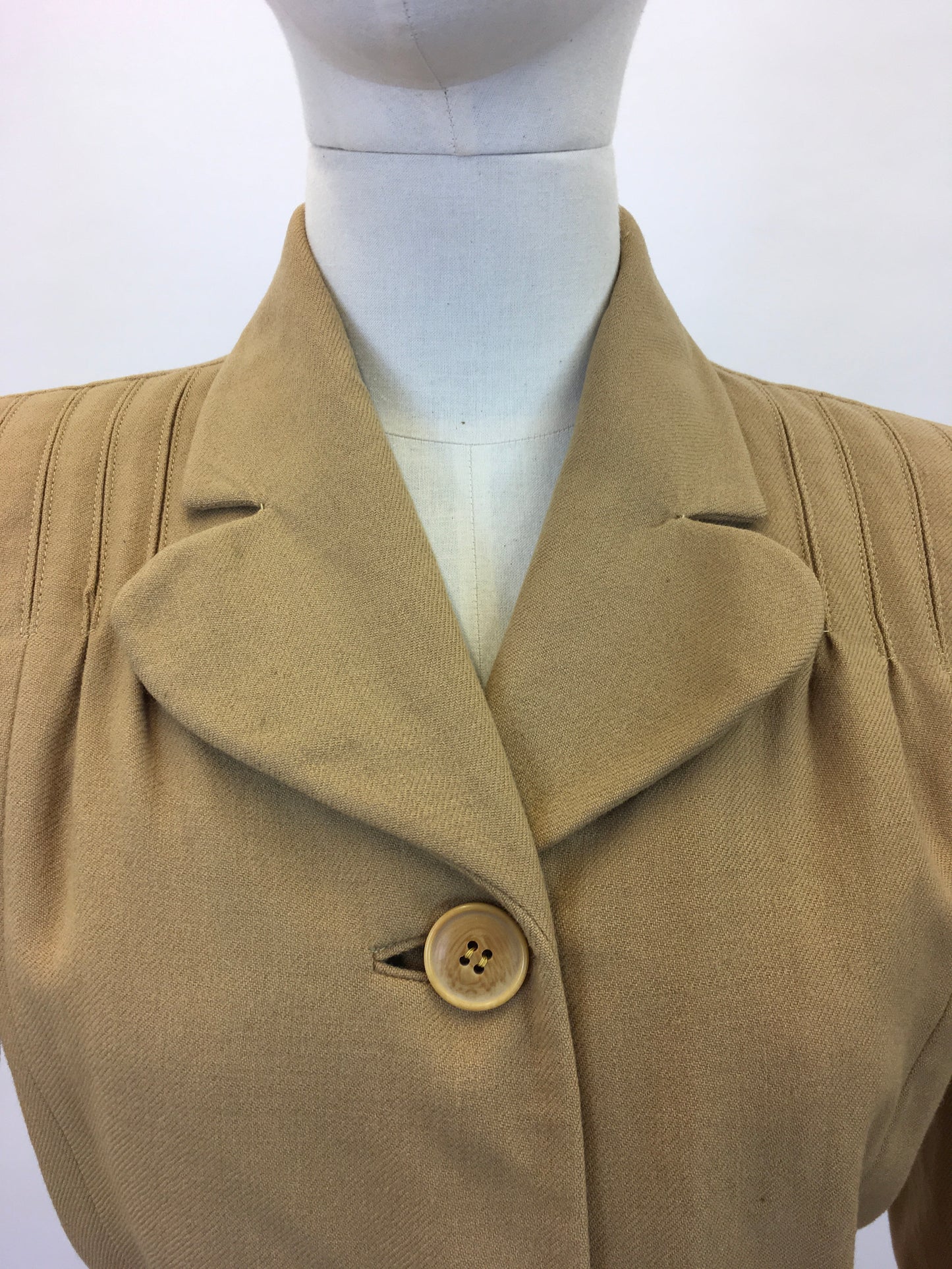 Original 1940's Fabulous Wool 2 pc Suit - In A Deep Mustard