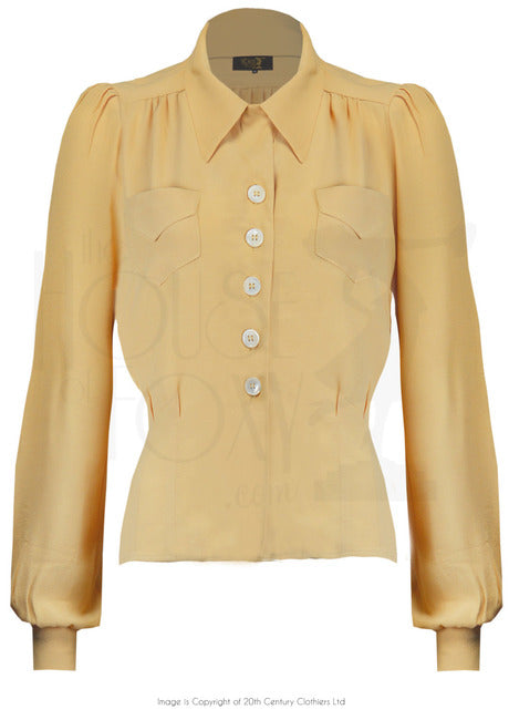 House Of Foxy 1940’s Sweetheart Blouse in Sahara