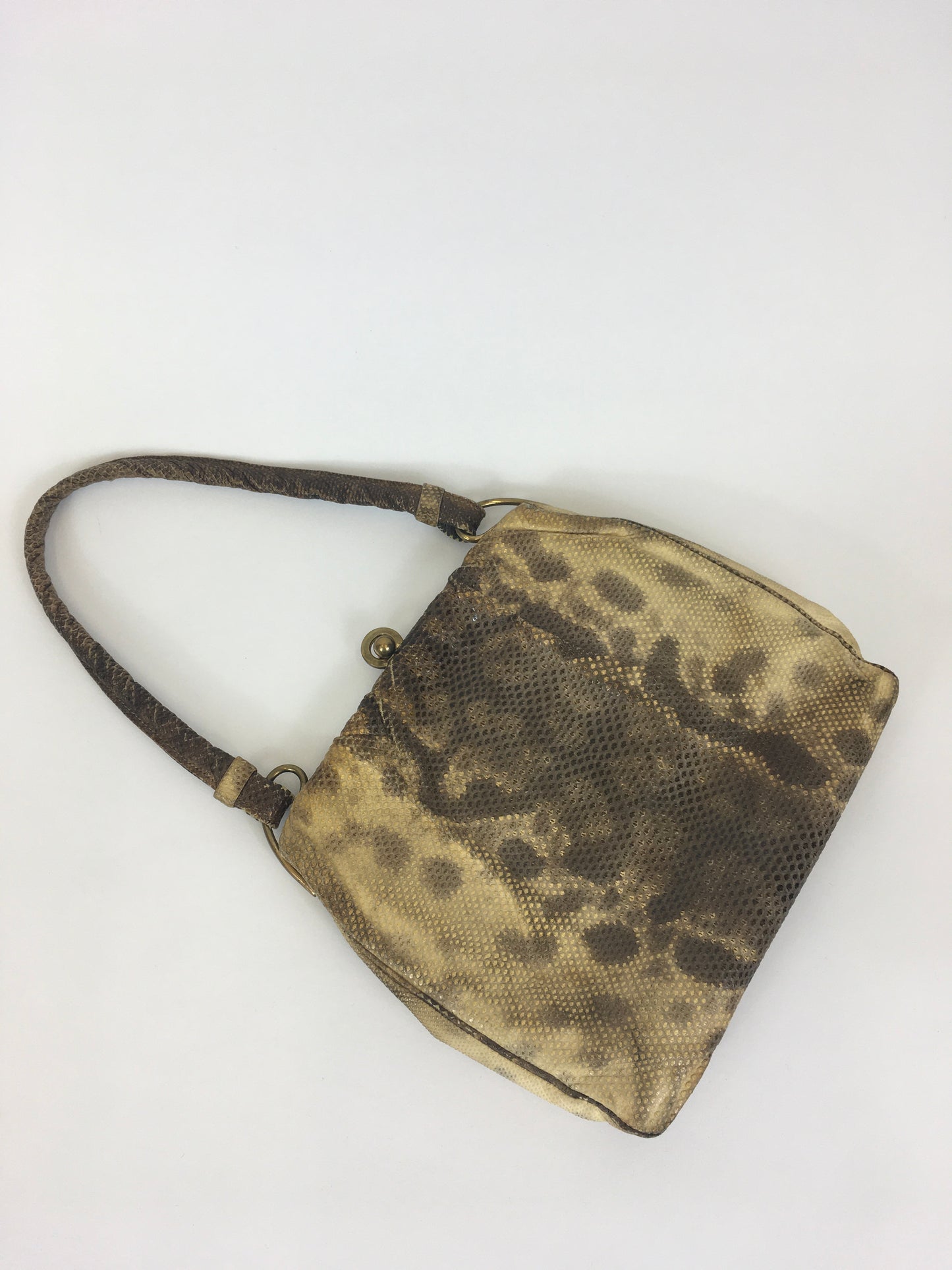 Original 1930’s Exquisite Skin Handbag - With a Lovely Clasp Detailing & Single Handle