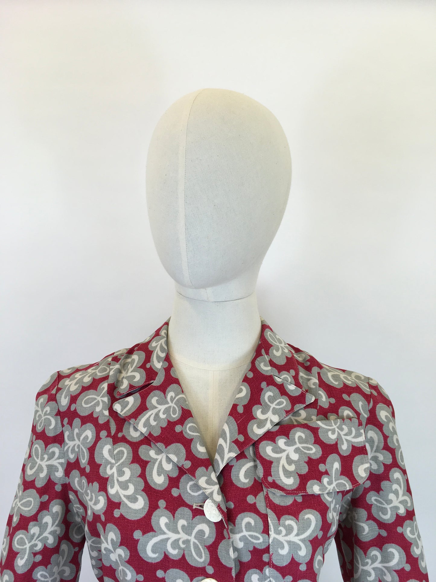 Original 1940s CC41 Utility Marked Moygashol Linen Jacket - By ‘ Fashionsport ‘