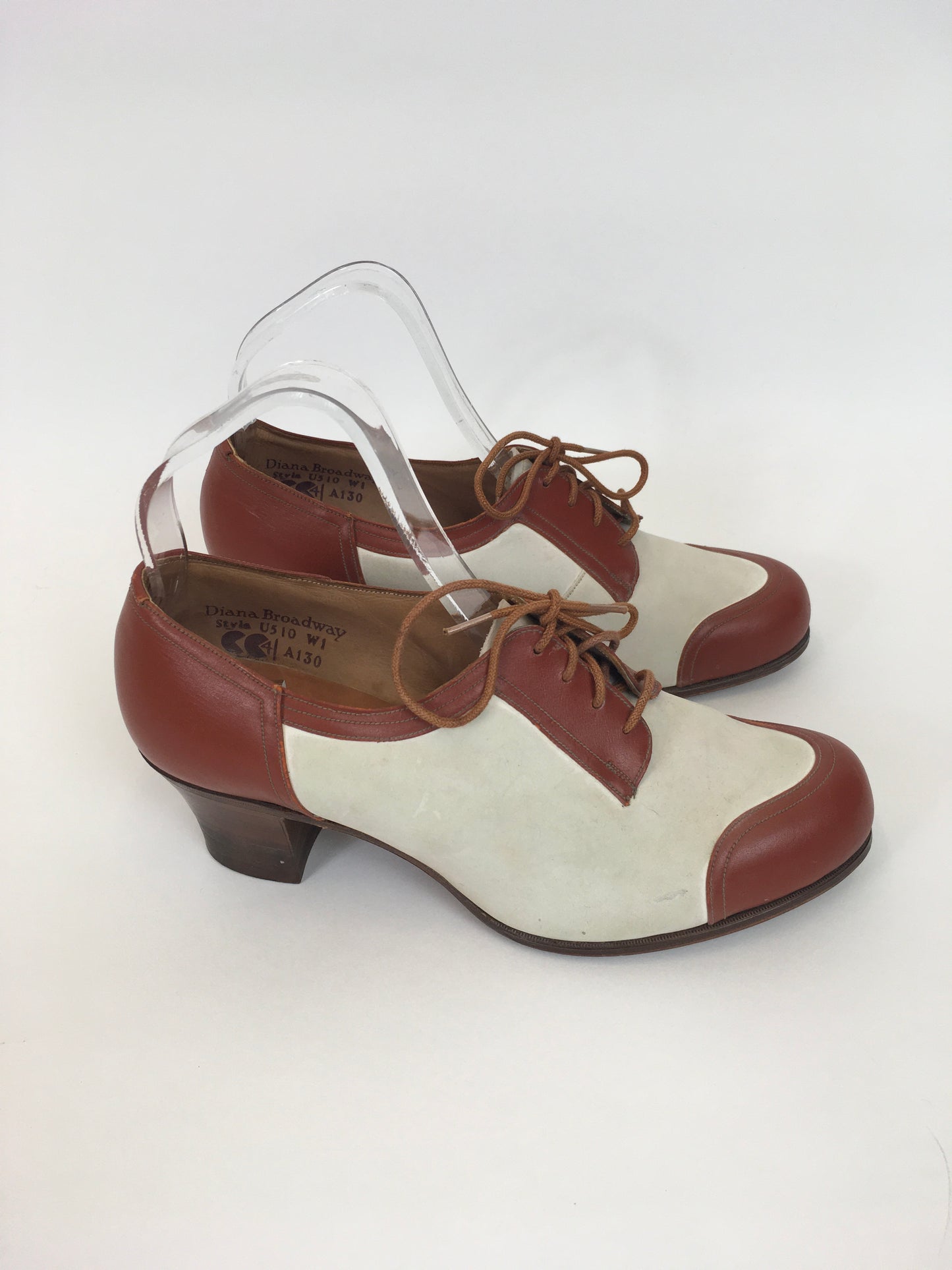 Original 1940’s CC41 ‘ Diana’ Suede & Leather Heels - A Stunning Example From The Era