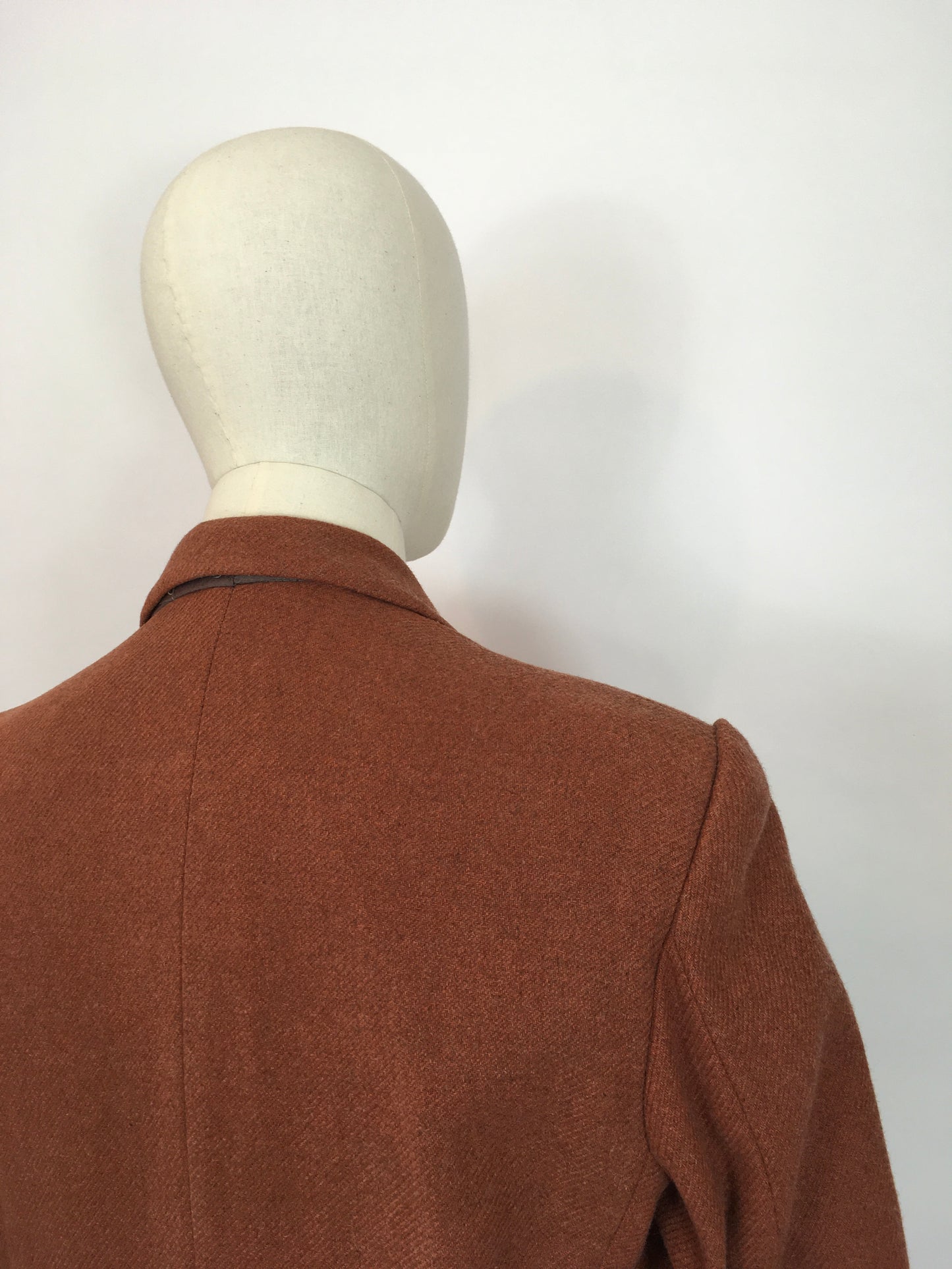 Original 1940’s Single Breasted Gents Jacket - In A Classic Period Rust Wool