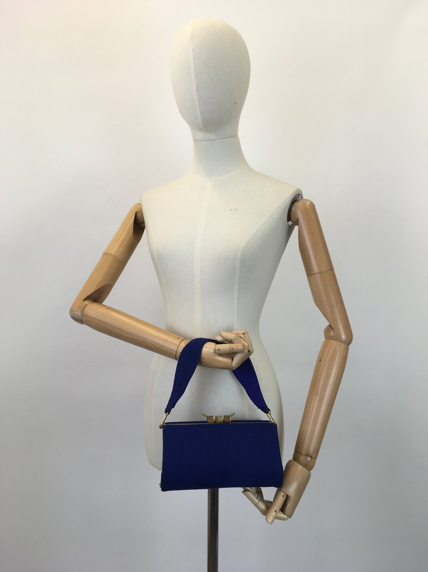 Original 1940's Exquisite Corde Handbag - In A Beautiful Vibrant Rich Blue