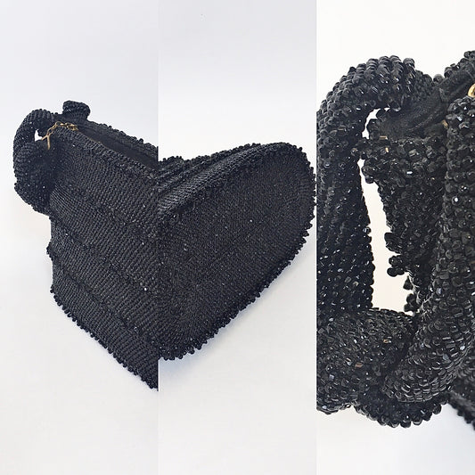 Original Late 1940's Early 1950's Evening Bag - Made From Bugle Beads