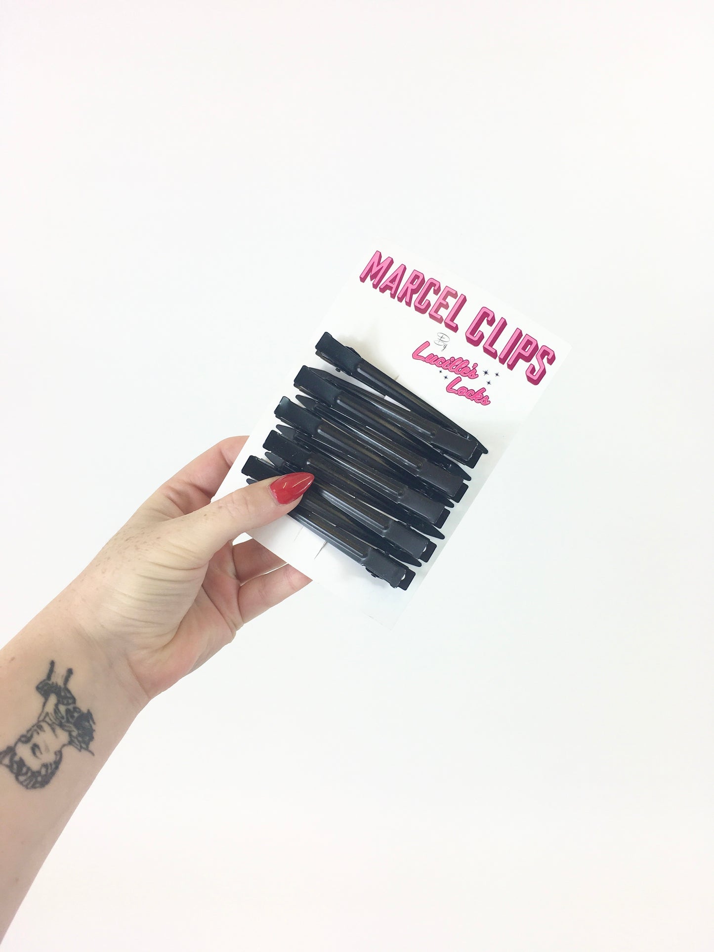 Lucille’s Locks Marcel Clips - In Pink & Black