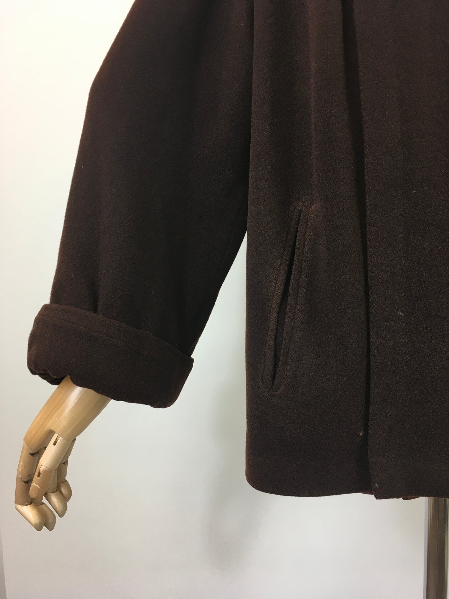 Original 1940’s Fabulous Swing Jacket - In A Warm Chocolate Brown