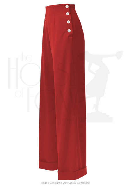 House of Foxy 1940’s Swing Pants in Red