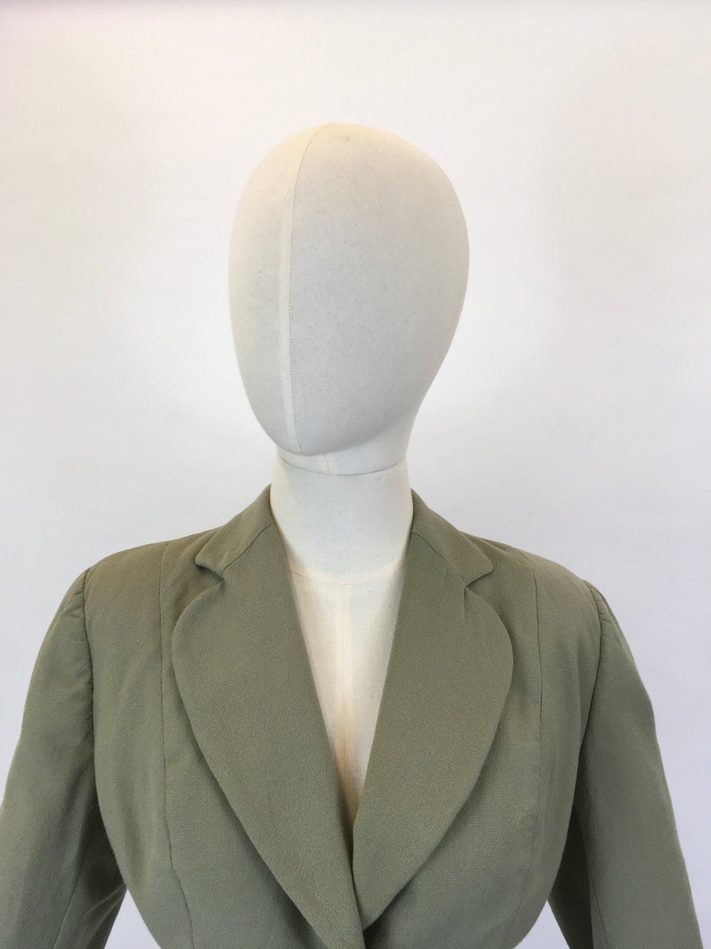 Original late 1940’s early 1950’s Fitted Jacket - In A Lovely Sage Green