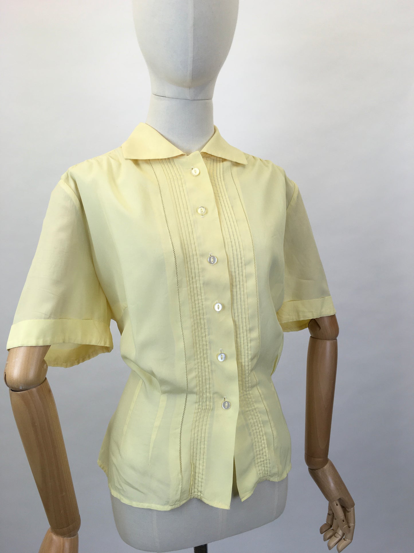 Original 1950s ‘ St. Michael’ Blouse - In A Beautiful Sunshine Yellow