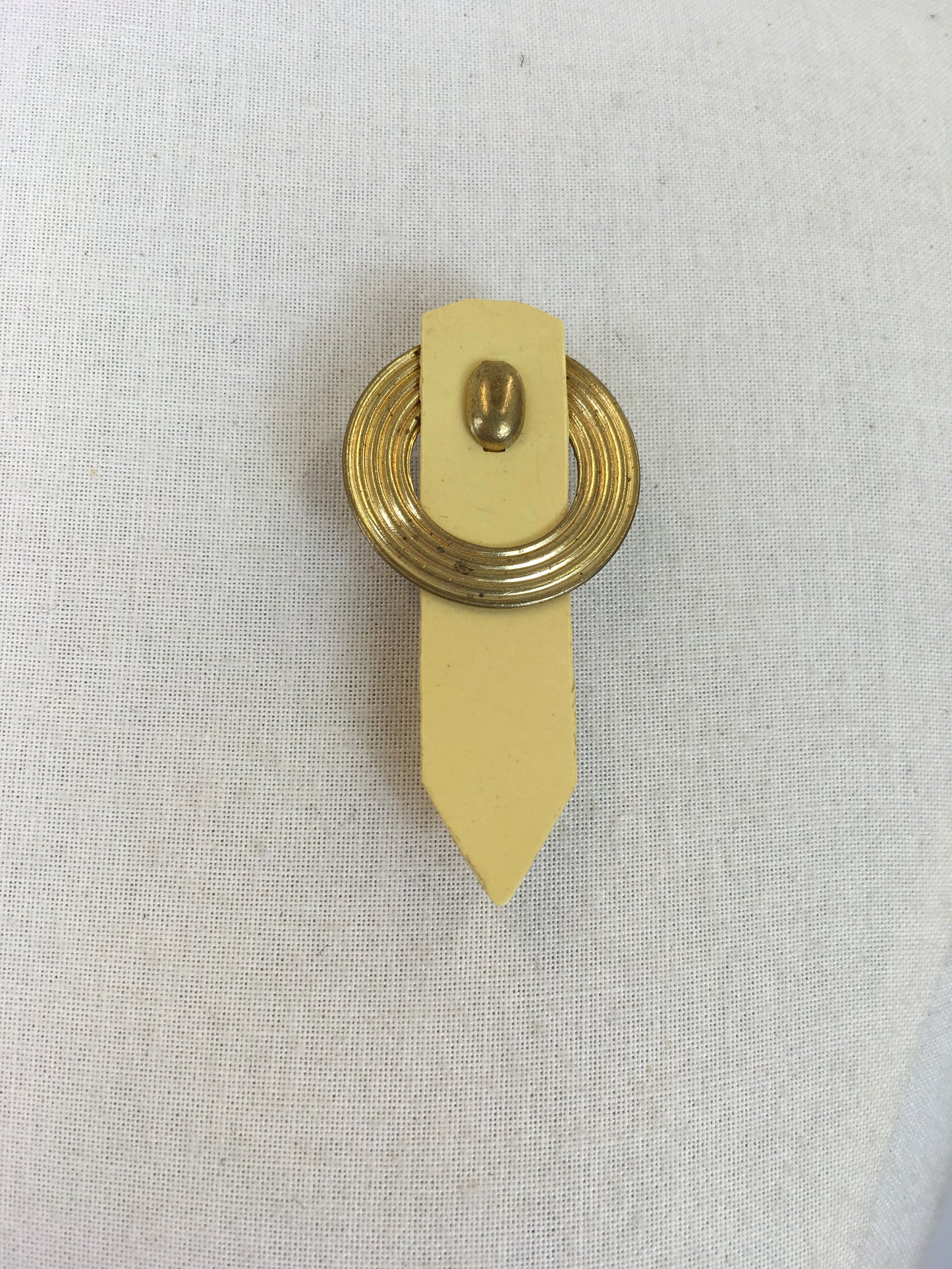Original 1930’s Celluloid Brooch - In Corn Yellow with A Gold Accent