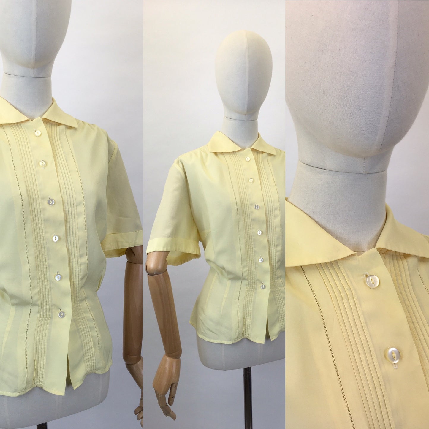 Original 1950s ‘ St. Michael’ Blouse - In A Beautiful Sunshine Yellow