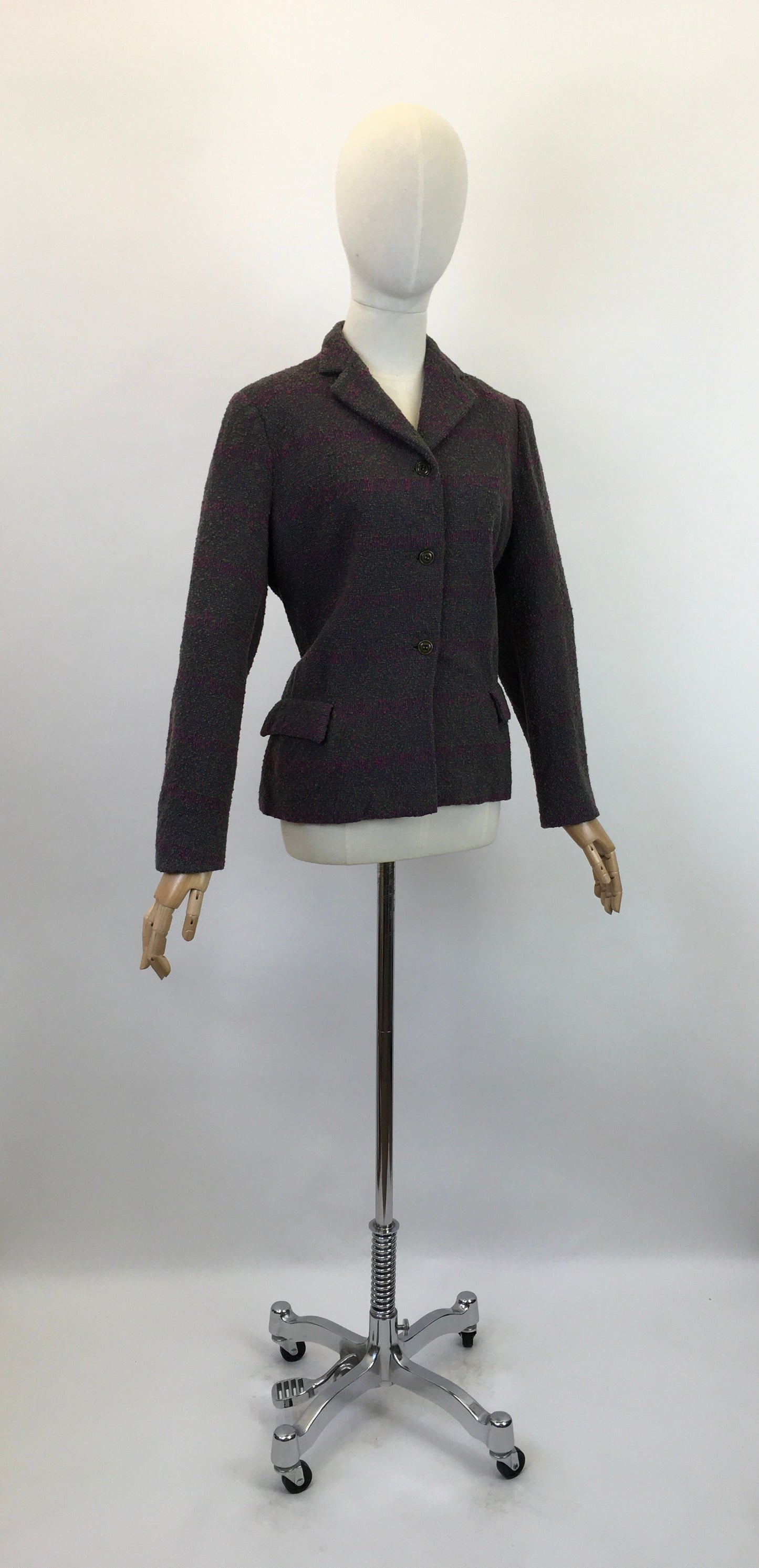 Original 1950's Fabulous Hebe Sports Jacket - In Purples and Greens
